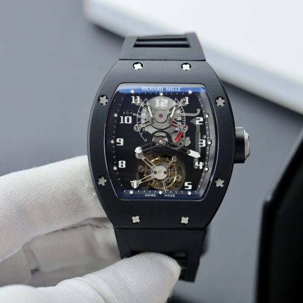 Richard Mille RM001 Tourbillon Black Ceramic Best Replica Watch 42mm (10)