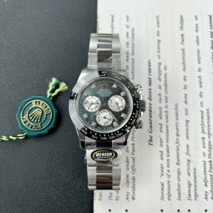 Rolex Daytona Customs Purple Mother Of Pearl Dial & Moissanite Best Replica BTF 40mm (9)