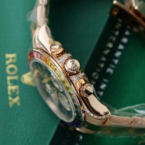 Rolex Daytona Rainbow 116595RBOW Real Gold 18K & Natural Diamonds Gemstone 40mm (12)