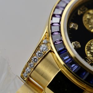 Rolex Daytona Rainbow Gold Wrapped Customs Sapphire Ruby Moissanite 40mm (1)