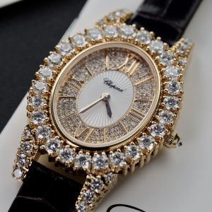 Chopard Best Replica Customs Full Natural Diamonds Gold Wrapped 30mm (6)