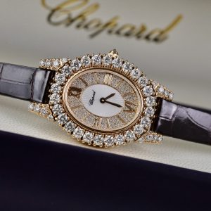 Chopard Best Replica Customs Full Natural Diamonds Gold Wrapped 30mm (6)