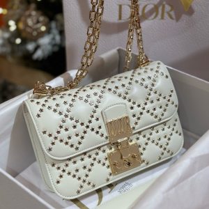 Dior Addict Lucky Replica Bags White Womens 21x13x3cm (2)
