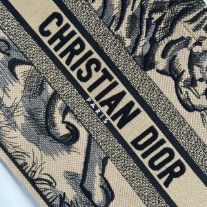 Dior Book Tote Replica Bags Womens Tiger Stripes Pattern 36cm (2)