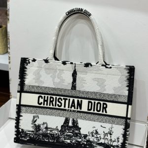 Dior Book Tote Womens Eiffel Tower Pattern Replica Bags 36 (2)