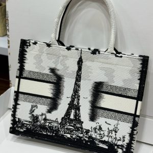 Dior Book Tote Womens Eiffel Tower Pattern Replica Bags 36 (2)
