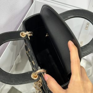 Dior Lady Beaded With Sun Motifs Womens Replica Bags 20cm (2)