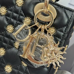Dior Lady Beaded With Sun Motifs Womens Replica Bags 20cm (2)