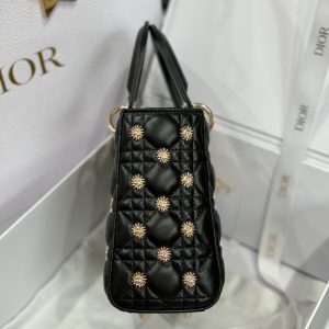 Dior Lady Beaded With Sun Motifs Womens Replica Bags 20cm (2)