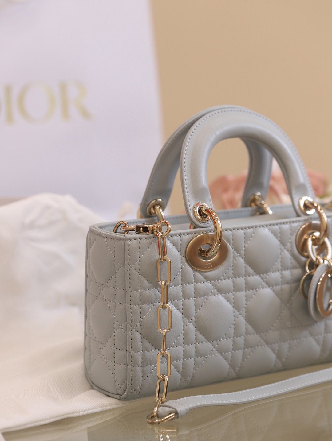 Dior Lady D-Joy Womens Replica Bags Gray 22x13x4cm (2) Dior Lady D-Joy Womens Replica Bags Gray 22x13x4cm (4)