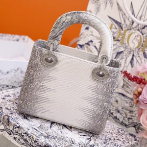Dior Lady Lizard Womens Best Replica Bags 17cm (2)