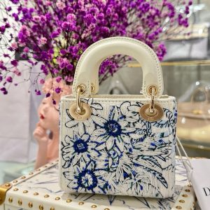 Dior Lady Womens Best Replica Bags Beaded Pattern 12x10 (2)