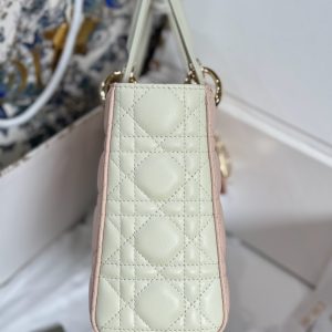 Dior Lady Womens Light Pink Best Replica Bags 20cm (2)