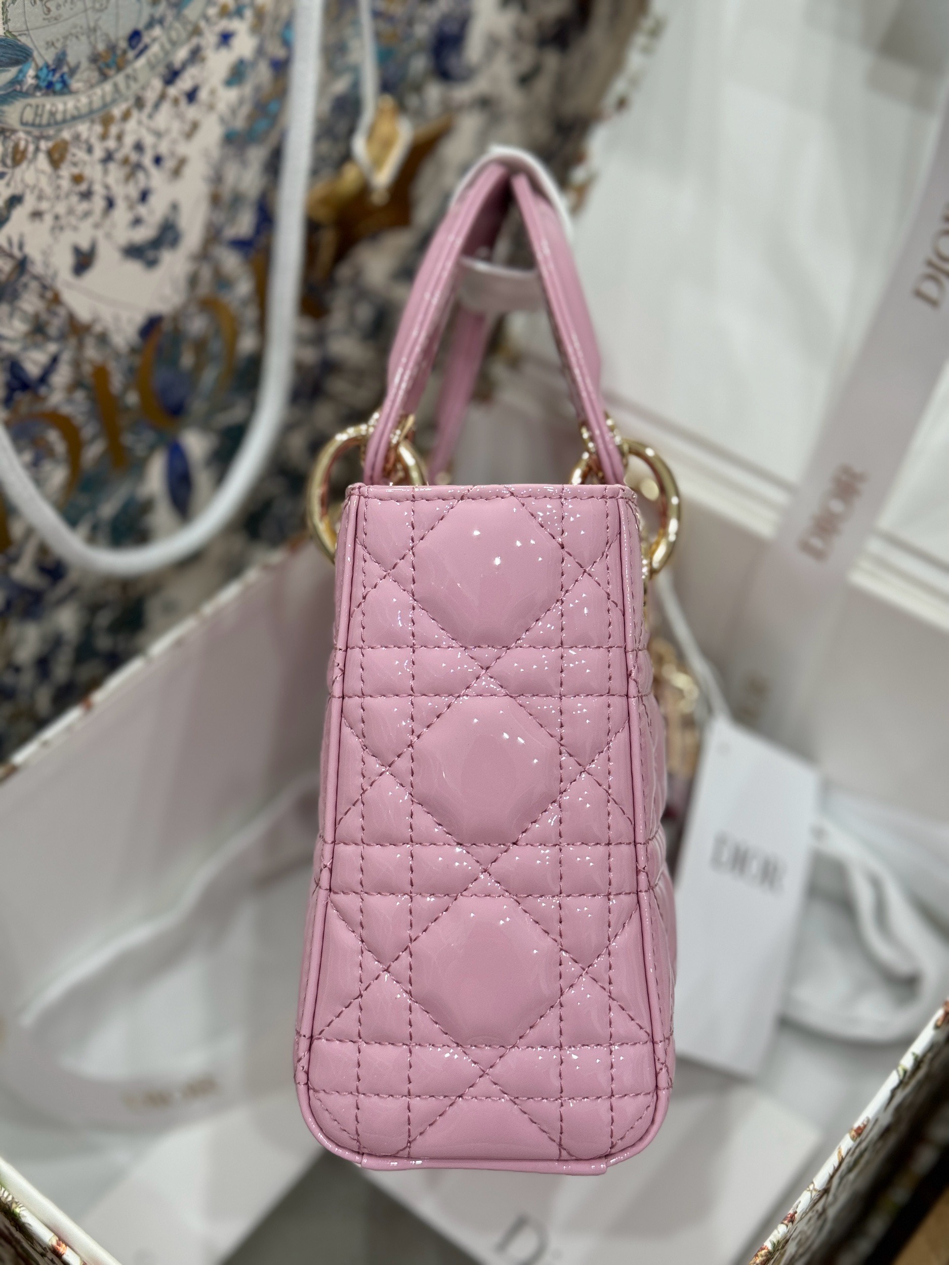 Dior Lady Womens Pink Best Replica Bags Lock Gold 17cm (5) Dior Lady Womens Pink Best Replica Bags Lock Gold 17cm (2)