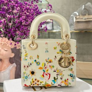 Dior Lady Womens Replica Bags Embroidered Motifs 17cm (2)