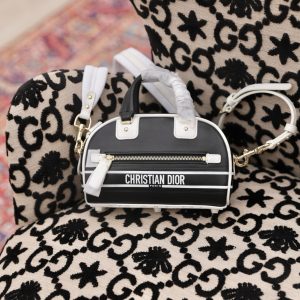 Dior Medium Vibe Replica Handbags Womens Cowhide 24.5x14.5x11 (2)