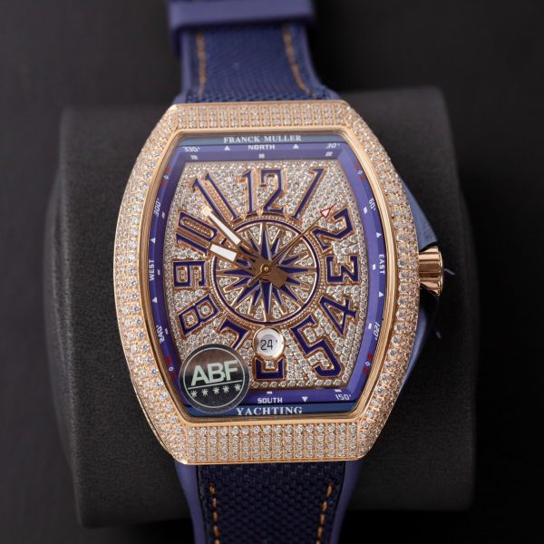 Franck Muller V45 SC DT Best Replica Customs Moissanite Diamonds 45mm (9)