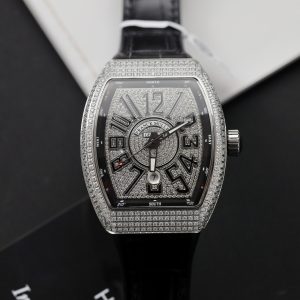 Franck Muller V45 SC DT Customs Moissanite Diamonds Best Replica 45mm (9)