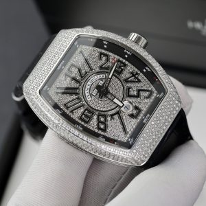 Franck Muller V45 SC DT Customs Moissanite Diamonds Best Replica 45mm (9)