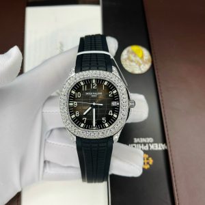 Patek Philippe Aquanaut 5167-300G Customs Moissanite Diamonds Best Replica 40mm (5)