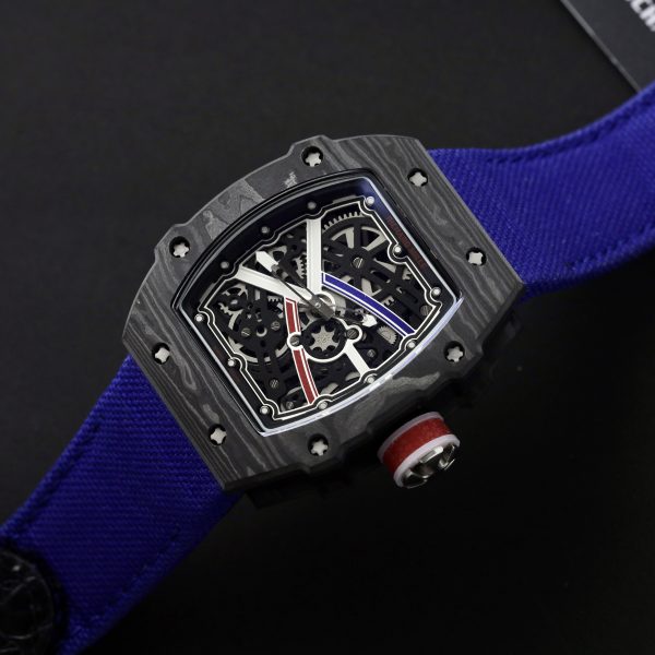 Richard Mille RM67-02 Carbon Nylon Strap Replica Watches Men's 44mm (9)