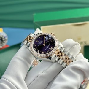 Rolex DateJust Best Replica Watch Purple Dial Women's Jubilee Strap 31mm (3)