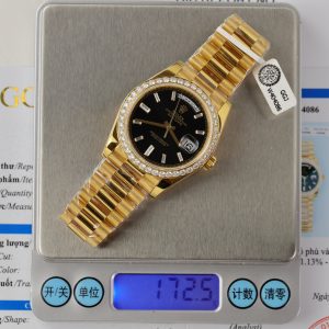 Rolex Day-Date 18K Gold Wrapped Customs Bezel Moissanite GM V3 40mm (1)