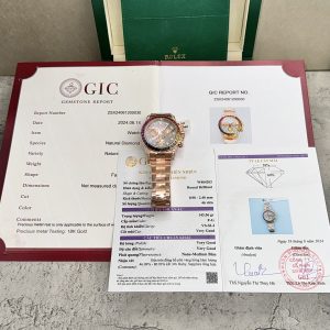 Rolex Daytona Rainbow Natural Diamond Watch with Gold Wrapped MOP Dial 40mm (11)