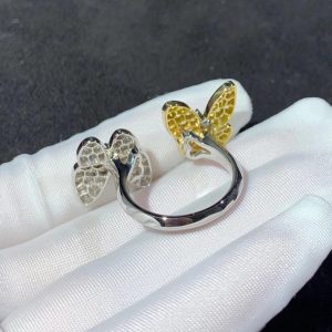 Van Cleef & Arpels Butterfly Ring Womens Custom Natural Diamond 18K Gold (2)