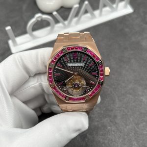 Audemars Piguet Royal Oak Tourbillon Real Gold & Natural Red Ruby Watch 41mm (1)