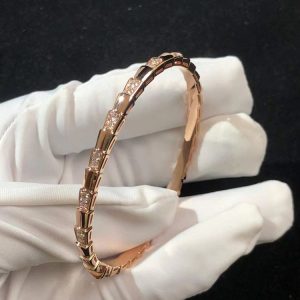 BVLGari Serpenti Vipper Bracelet Remake Natural Diamond 18K Rose Gold (2)