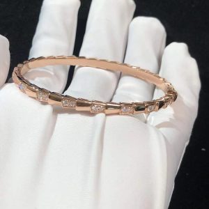 BVLGari Serpenti Vipper Bracelet Remake Natural Diamond 18K Rose Gold (2)