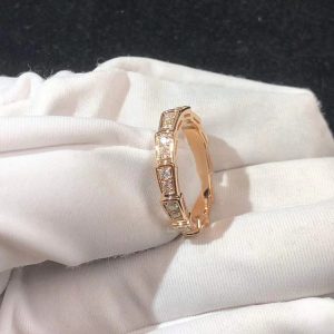 BVLGari Serpenti Vipper Ring Custom Natural Diamond 18K Rose Gold (2)