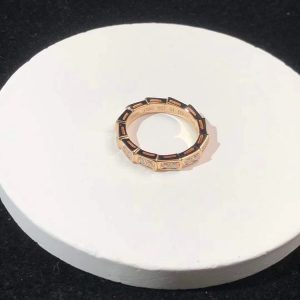 BVLGari Serpenti Vipper Ring Custom Natural Diamond 18K Rose Gold (2)