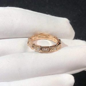 BVLGari Serpenti Vipper Ring Custom Natural Diamond 18K Rose Gold (2)