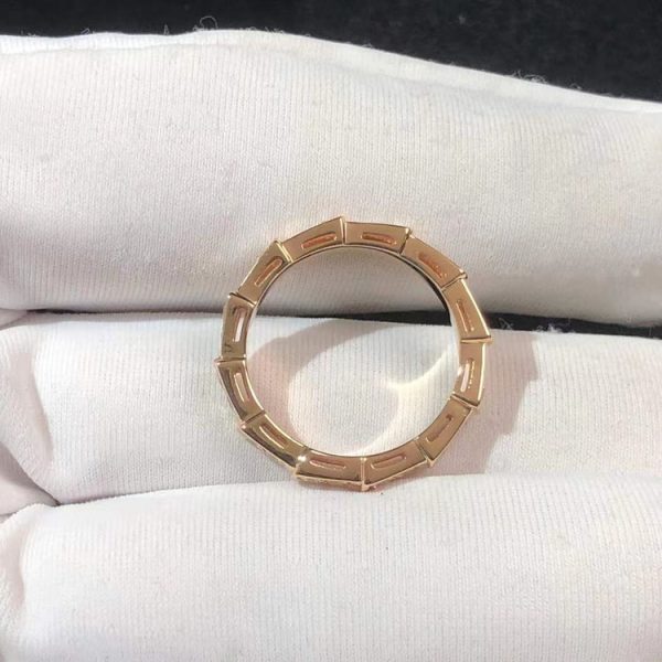 BVLGari Serpenti Vipper Ring Custom Natural Diamond 18K Rose Gold (2)