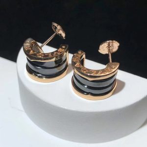 Bvlgari B.Zero1 Earring Custom Ceramic 18K Rose Gold (2)