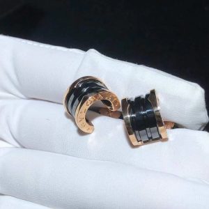 Bvlgari B.Zero1 Earring Custom Ceramic 18K Rose Gold (2)
