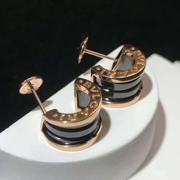 Bvlgari B.Zero1 Earring Custom Ceramic 18K Rose Gold (2)