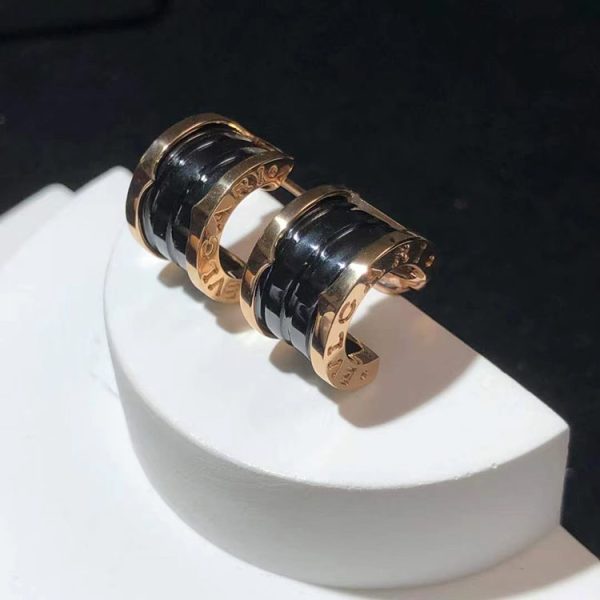 Bvlgari B.Zero1 Earring Custom Ceramic 18K Rose Gold (2)