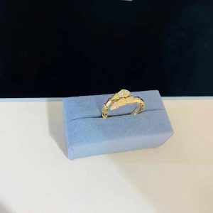 Bvlgari Serpenti Vipper Ring Natural Diamond 18K Gold Custom (2)