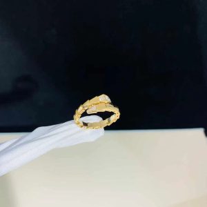 Bvlgari Serpenti Vipper Ring Natural Diamond 18K Gold Custom (2)