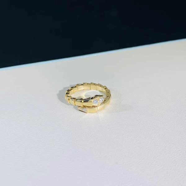 Bvlgari Serpenti Vipper Ring Natural Diamond 18K Gold Custom (2)