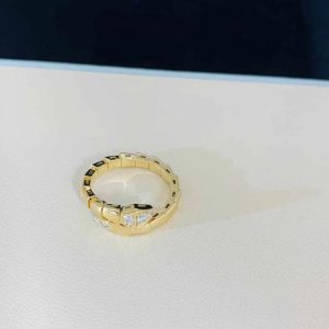 Bvlgari Serpenti Vipper Ring Natural Diamond 18K Gold Custom (2)