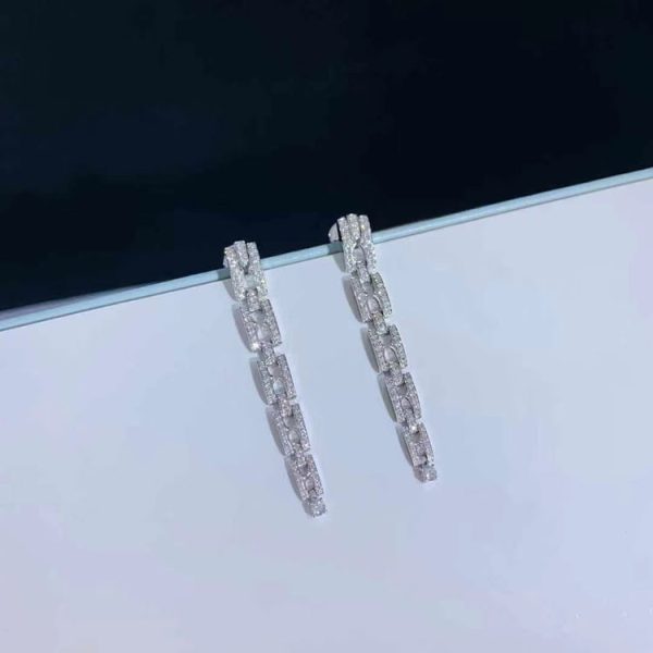 Bvlgari Womens Earring Custom Natural Diamond 18K White Gold (2)