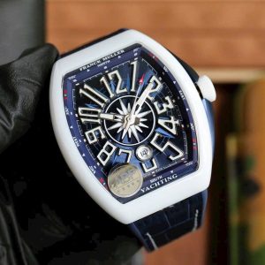 Franck Muller V45 White Ceramic Blue Dial Best Replica ABF Factory 45mm (2)