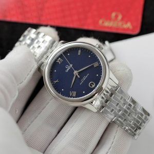 Omega Co-Xial Chronometer Best Replica Women Blue Dial 34mm