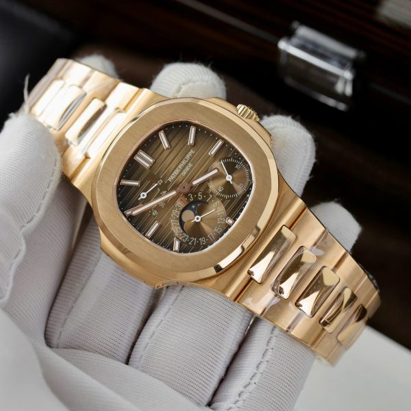 Patek Philippe Nautilus 5712R Gold Wrapped Refined Version Best Replica Watch PPF 40mm (2)