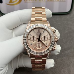 Rolex Cosmograph Daytona 126595TBR Real Gold & Diamonds Baguette 40mm (8)