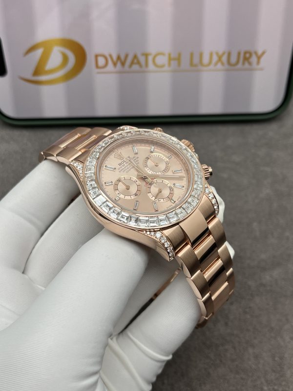 Rolex Cosmograph Daytona 126595TBR Real Gold & Diamonds Baguette 40mm (8)